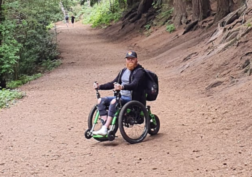 Dale Leach, UK, eKit fitted to Mountain Trike