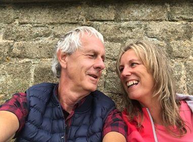 Helen & husband happy Mountain Trike customer
