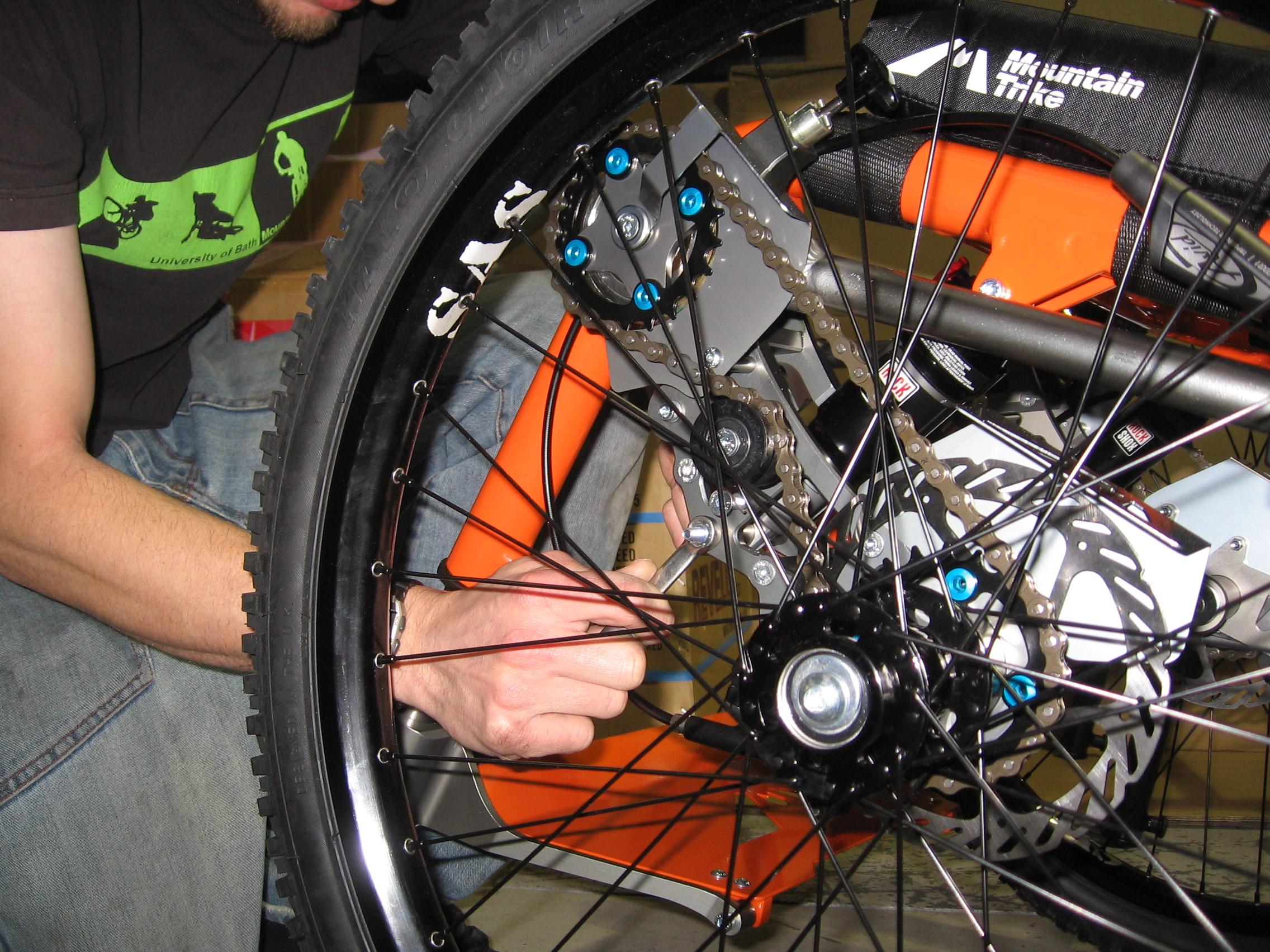 Mountain Trike  wheelchair drivetrain maintenance