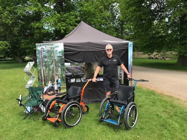 Mountain Trike all terrain wheelchair company attend annual National Trust festival