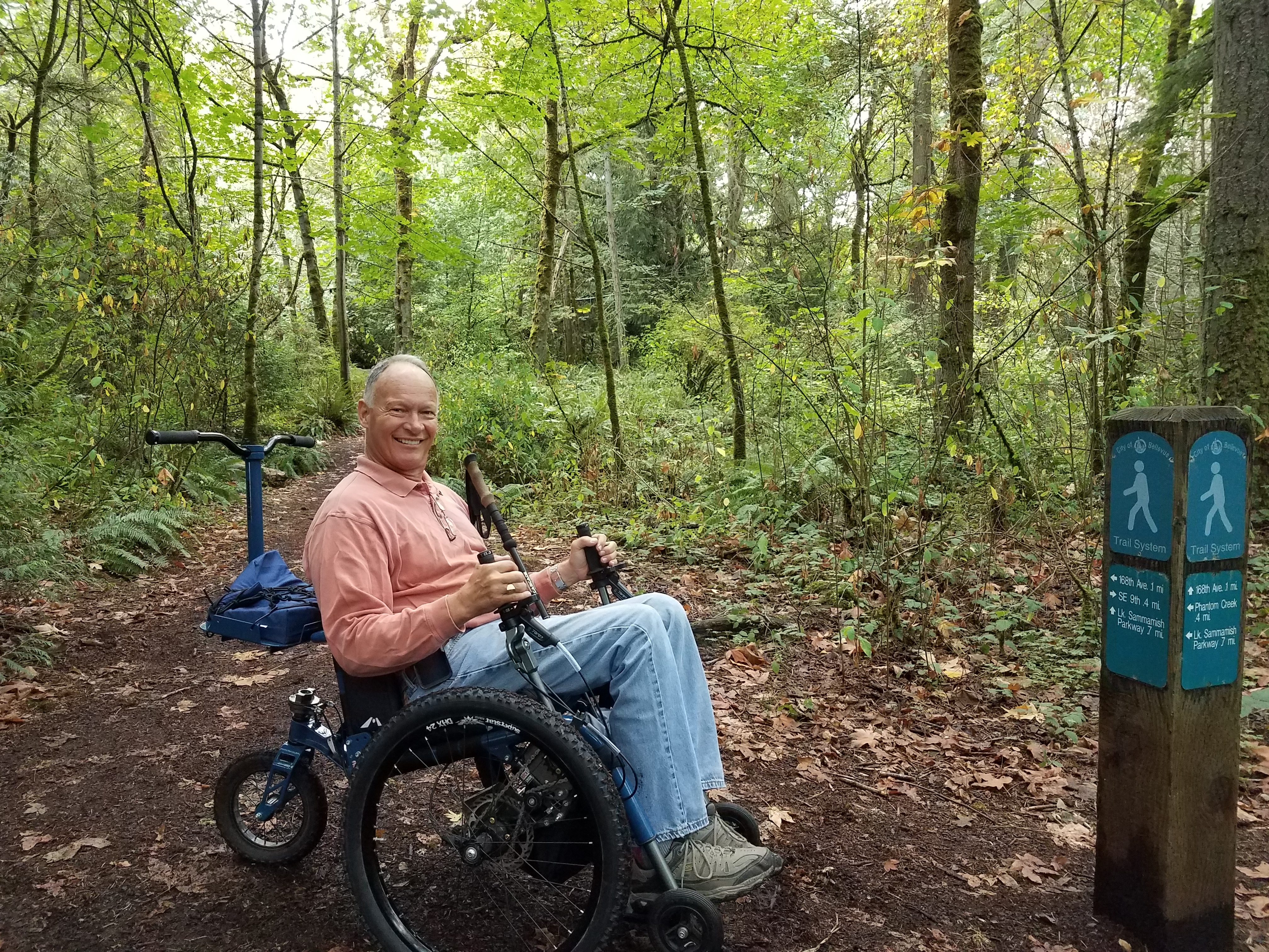 Travel anywhere with the Mountain Trike all terrain wheelchair - planes, trains, buses and boats!