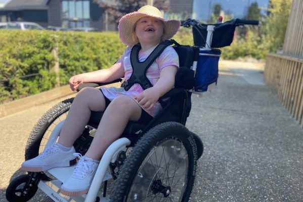 MT Push all terrain wheelchair for Olivia