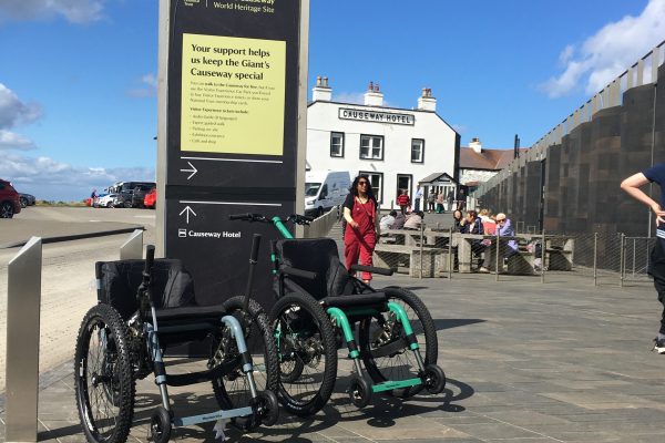 All terrain wheelchairs supporting access for all at Giant's Causeway National Trust in Northern Ireland