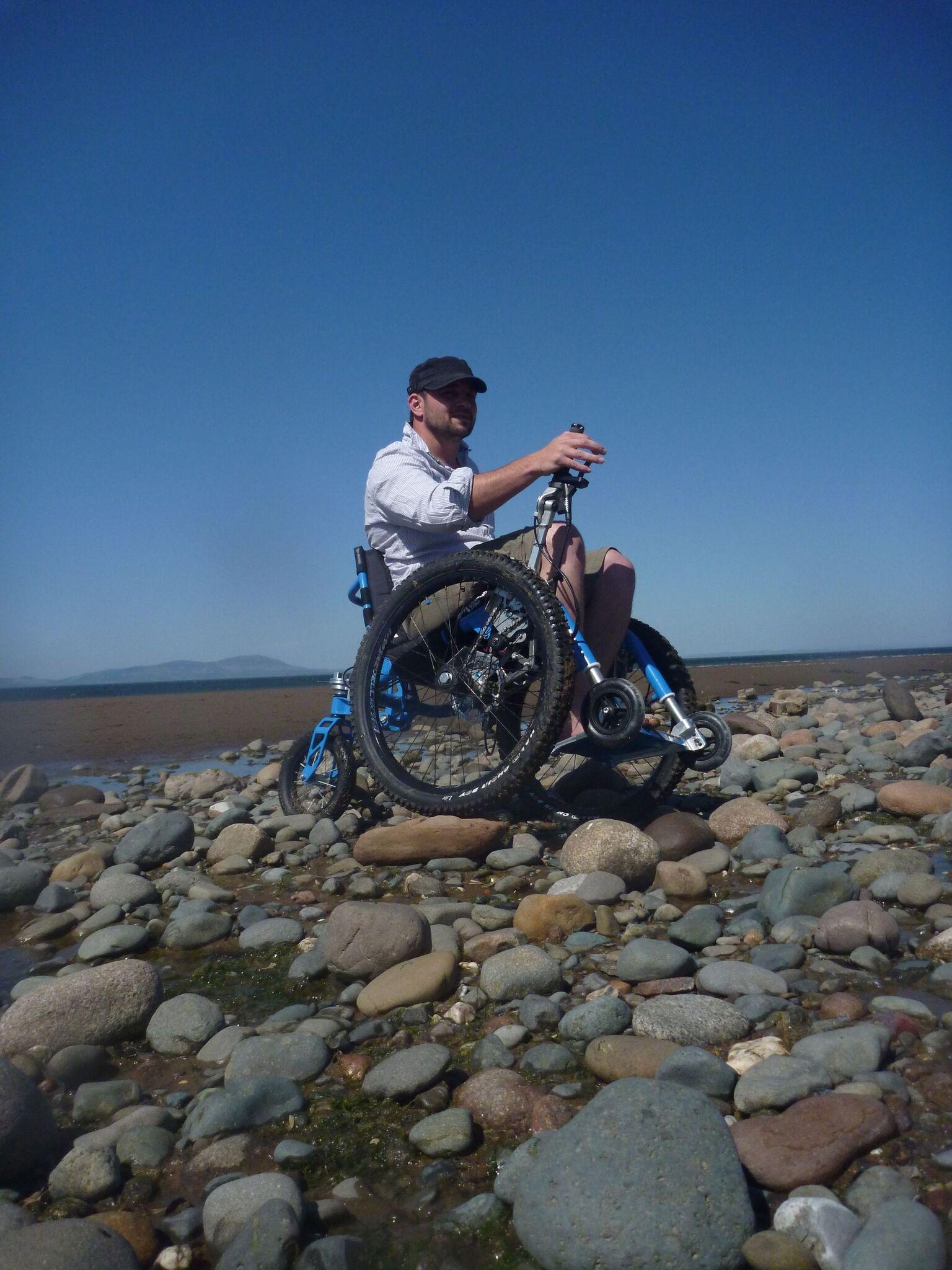 Watch how the Mountain Trike all terrain wheelchair can travel over various surfaces